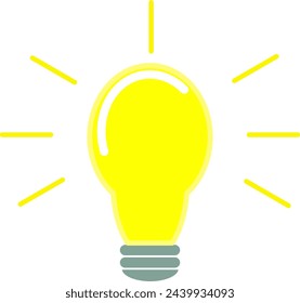 vector icon bright yellow light