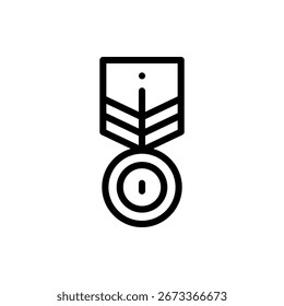 Icono de Vector de la medalla de bronce Tercer lugar, ideal para deportes, clasificación y logros