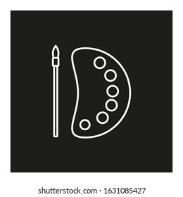 vector icon, brush and color palette