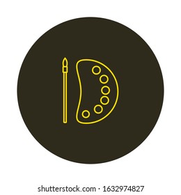 vector icon, brush and color palette