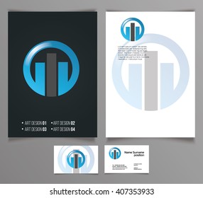 vector icon building, architectural firm logo, corporate design styling for the firm. design commercial building logo. Logo creative business concept