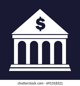 Vector icon building bank