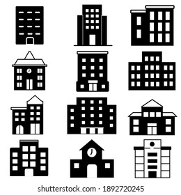 Icono vector de construcción de conjunto plano.  diseño simple para gráficos, logotipos, sitios web, medios sociales, interfaz de usuario, aplicaciones móviles, EPS10