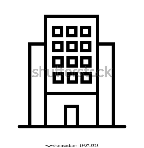 Vector Icon Building Line Graphics Logos Stock Vector (Royalty Free ...