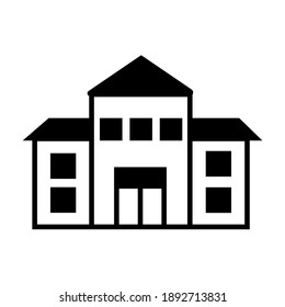 Vector icon of building.  simple design for graphics, logos, websites, social media, UI, mobile apps, EPS10