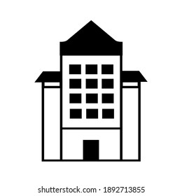 Vector icon of building.  simple design for graphics, logos, websites, social media, UI, mobile apps, EPS10