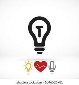 Vector icon bulb 10 EPS