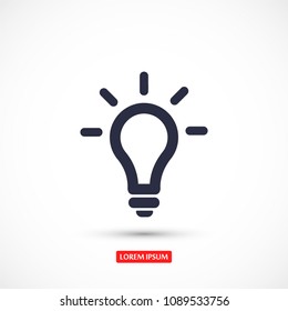 Vector icon bulb 10 EPS