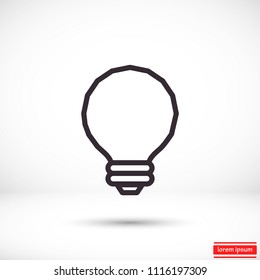 Vector icon bulb 10 EPS
