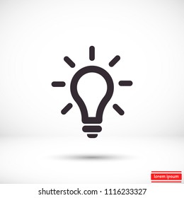 Vector icon bulb 10 EPS