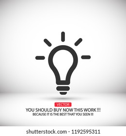 Vector icon bulb 10 EPS