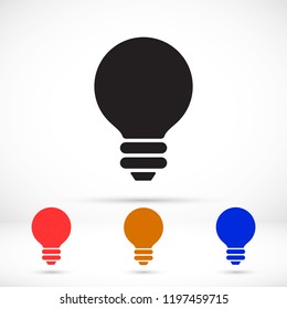 Vector icon bulb 10 EPS