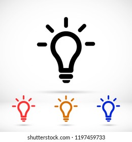 Vector icon bulb 10 EPS