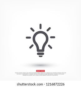 Vector icon bulb 10 EPS