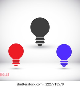 Vector icon bulb 10 EPS