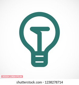 Vector icon bulb 10 EPS