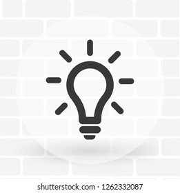 Vector icon bulb 10 EPS