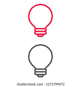 Vector icon bulb 10 EPS