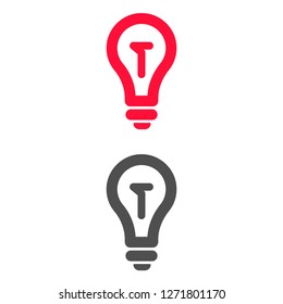 Vector icon bulb 10 EPS