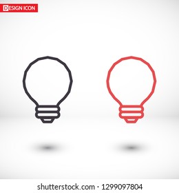 Vector icon bulb 10 EPS
