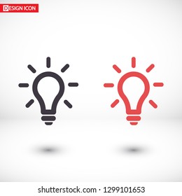 Vector icon bulb 10 EPS