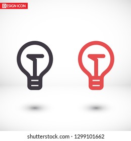 Vector icon bulb 10 EPS