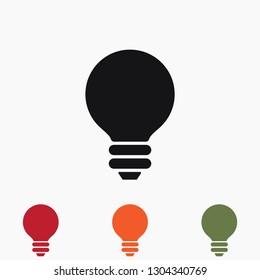 Vector icon bulb 10 EPS