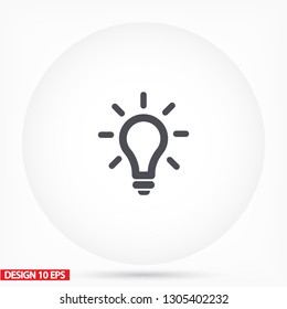 Vector icon bulb 10 EPS