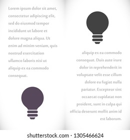 Vector icon bulb 10 EPS