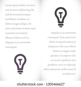 Vector icon bulb 10 EPS
