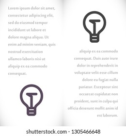 Vector icon bulb 10 EPS