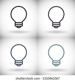 Vector icon bulb 10 EPS