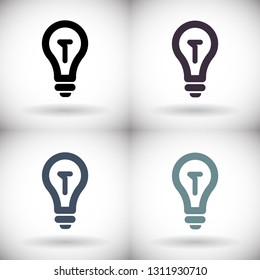 Vector icon bulb 10 EPS
