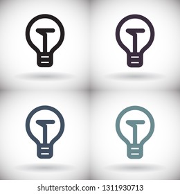 Vector icon bulb 10 EPS