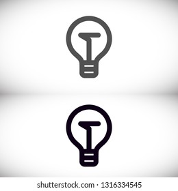 Vector icon bulb 10 EPS