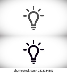 Vector icon bulb 10 EPS