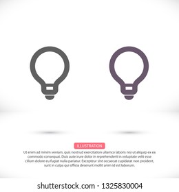 Vector icon bulb 10 EPS