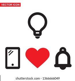 Vector icon bulb 10 EPS