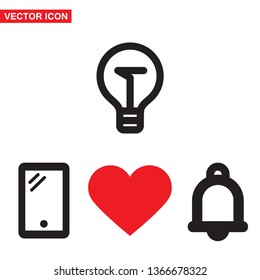 Vector icon bulb 10 EPS