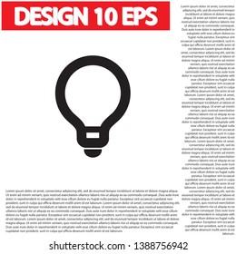 Vector icon bulb 10 EPS . Lorem Ipsum Illustration design