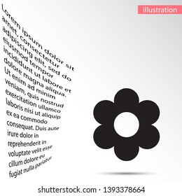 Vector icon bulb 10 EPS . Lorem Ipsum Illustration design