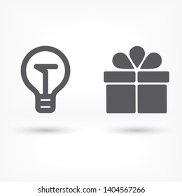 Vector icon bulb 10 EPS . Illustration design