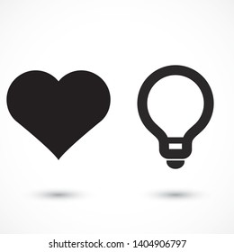 Vector icon bulb 10 EPS . Lorem Ipsum Illustration design