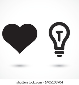 Vector icon bulb 10 EPS . Lorem Ipsum Illustration design