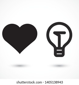 Vector icon bulb 10 EPS . Lorem Ipsum Illustration design