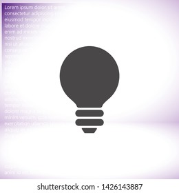 Vector icon bulb 10 EPS . Lorem Ipsum Illustration design