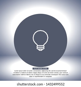 Vector icon bulb 10 EPS . Lorem Ipsum Illustration design