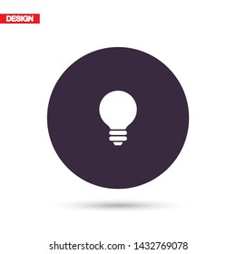 Vector icon bulb 10 EPS . Lorem Ipsum Illustration design