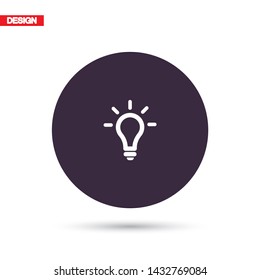 Vector icon bulb 10 EPS . Lorem Ipsum Illustration design