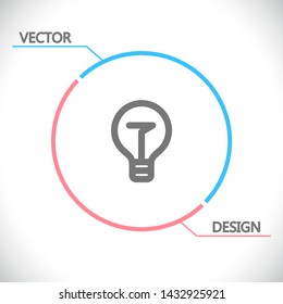 Vector icon bulb 10 EPS . Lorem Ipsum Illustration design